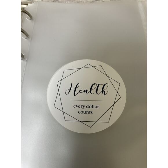 Budget Binder A6- 8 Clear Zippered Cash Envelopes Sticker Labeled 6 Ring Binder - Picture 4 of 11